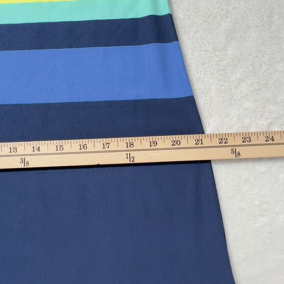 Lilly Pulitzer Tae Maxi Dress Sz L Multicolor Gecko Striped Side Slits Beach - Picture 12 of 13